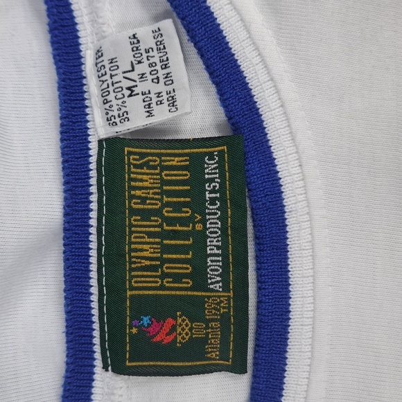 Vintage Atlanta Summer Olympics Avon The Olympic Women M/L white graphic t-shirt - Picture 6 of 7